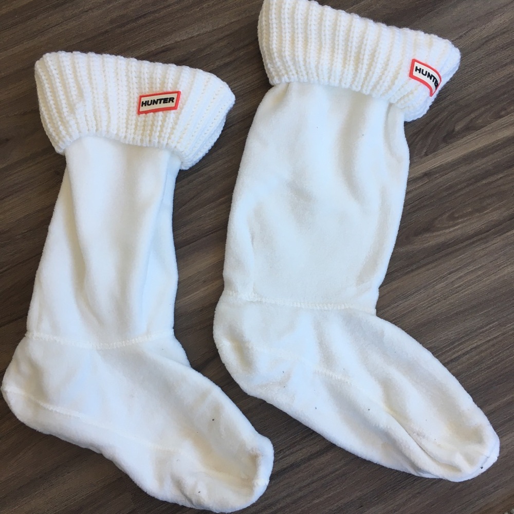 Hunter white boot socks
